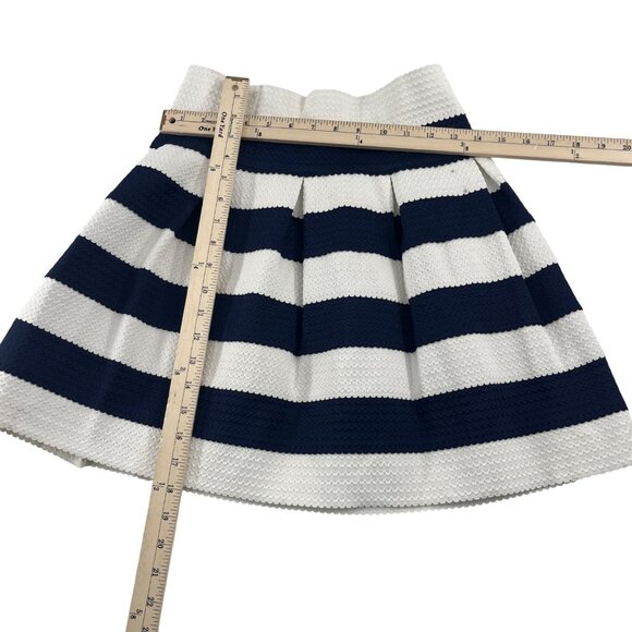 Neslay Designer Womens Navy & White Striped Skirt XL - Picture 2 of 6